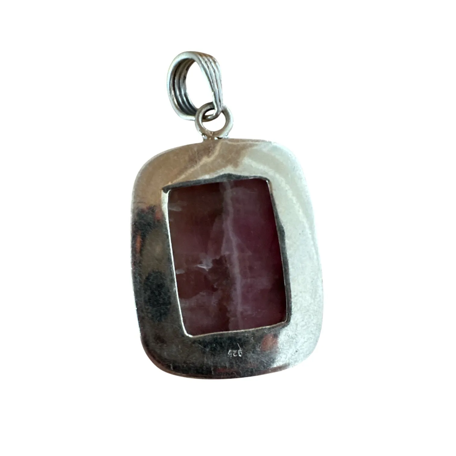 Pink Cobalto Calcite Solid 925 Sterling Silver Pendant