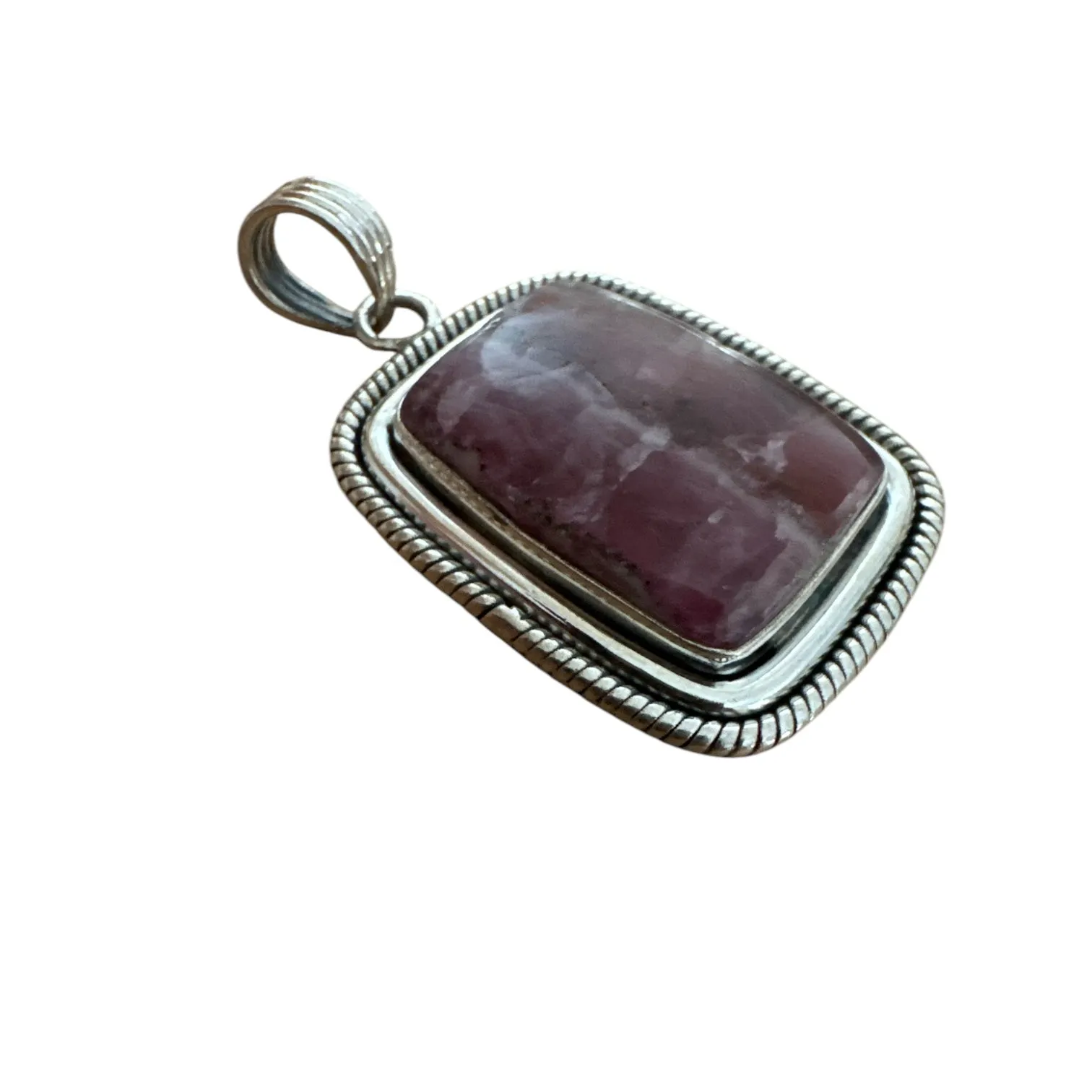 Pink Cobalto Calcite Solid 925 Sterling Silver Pendant