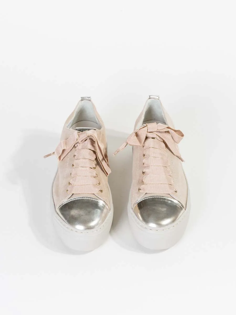 platform sneaker - gold marble