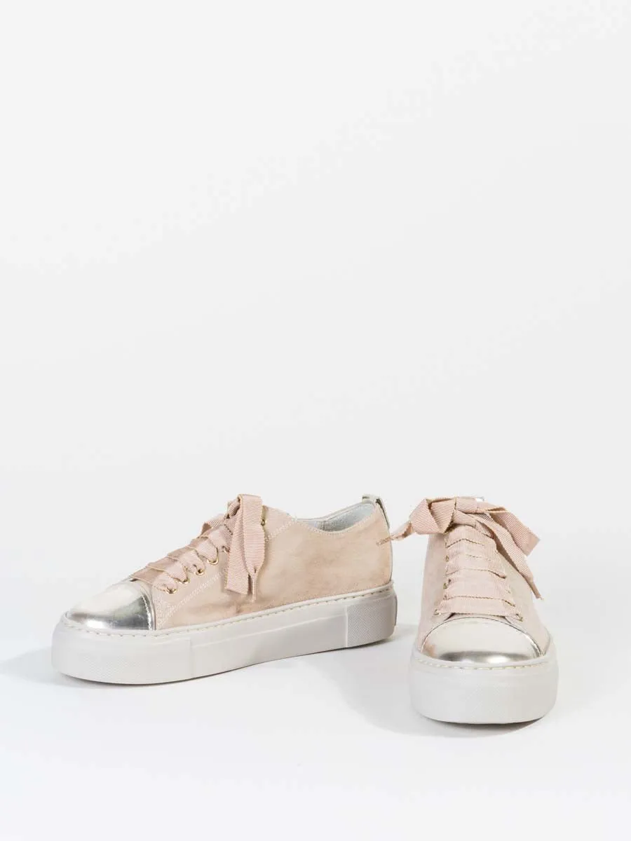 platform sneaker - gold marble