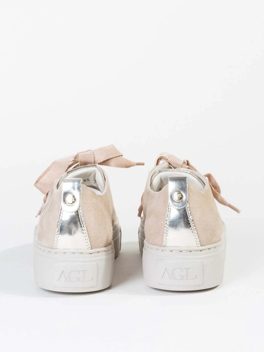 platform sneaker - gold marble