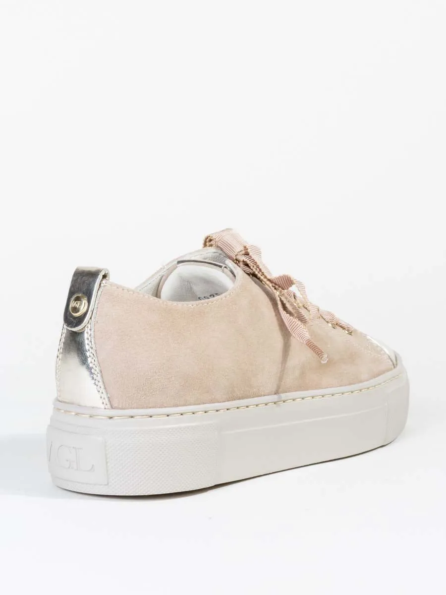 platform sneaker - gold marble