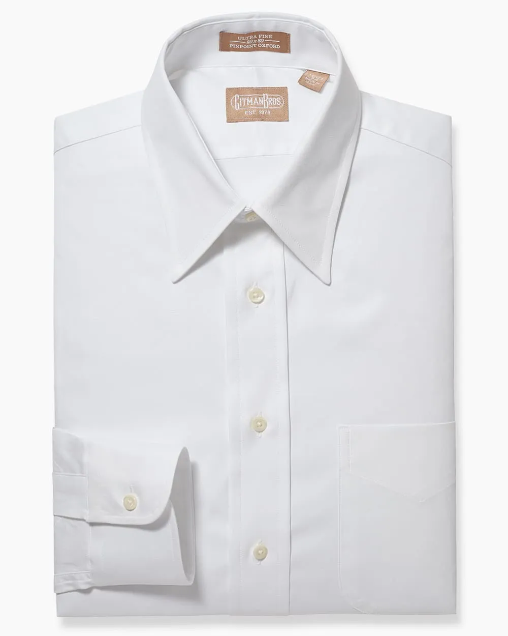 Point Collar Pinpoint White - Classic