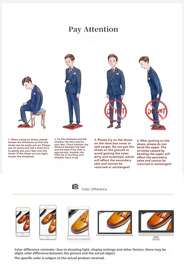 Pointed Toe Leather Shoes Men's Genuine Leather Hand-Rub Color Men's Shoes Business Formal Wear Pointed Toe Carving Brogue Oxford Shoes96110
