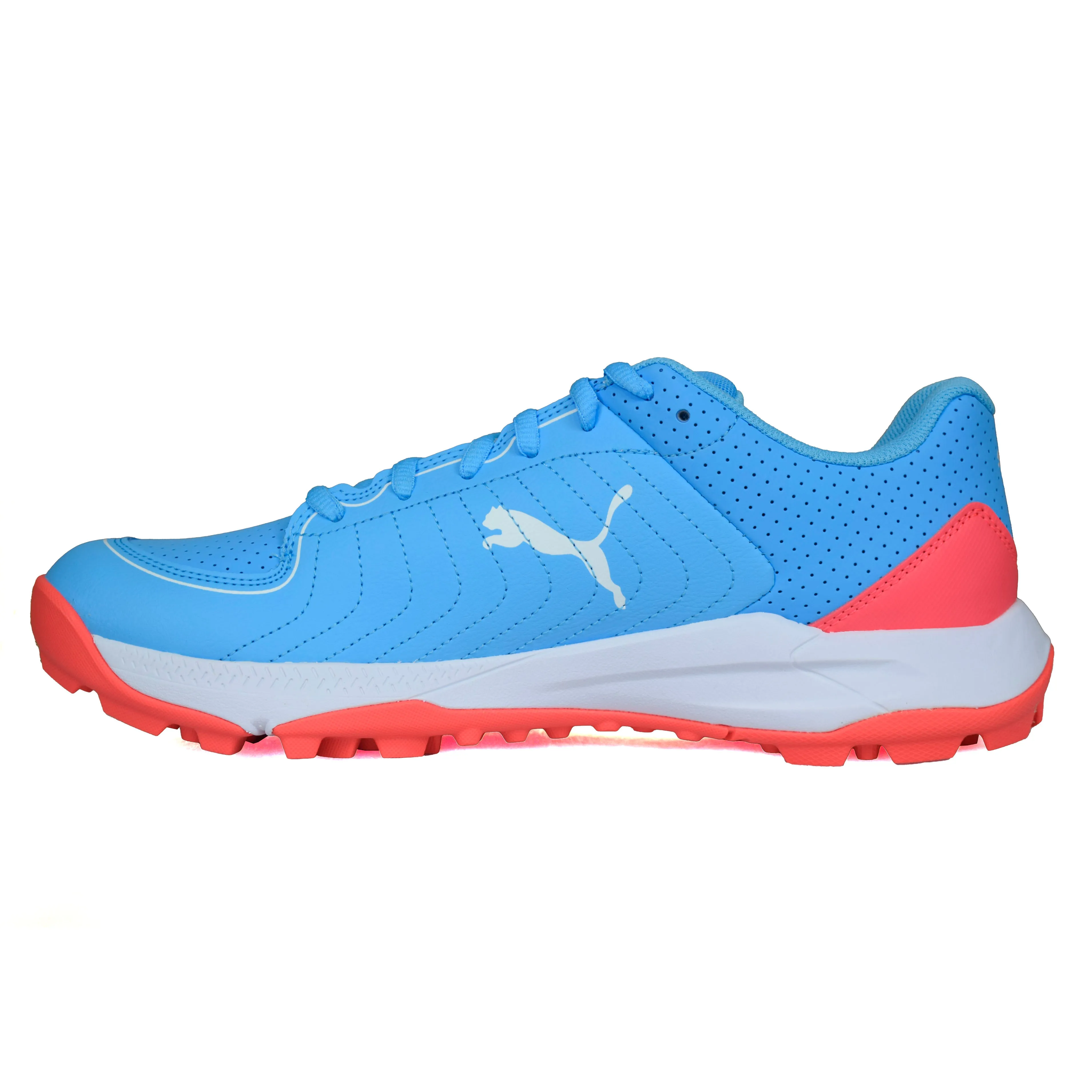 Puma 24 FH 10769906 Cricket Rubber Shoes Blue Fire White Size