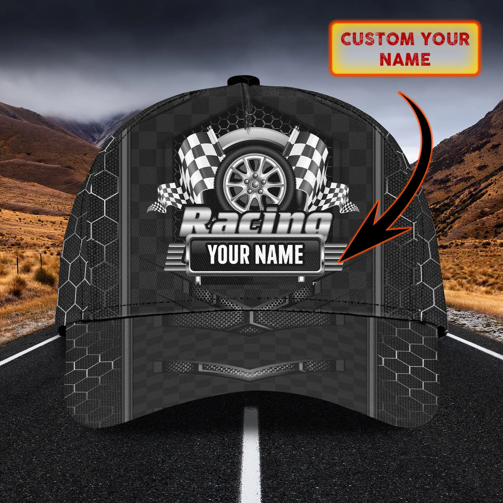 Racing - Personalized Name Cap - Boom