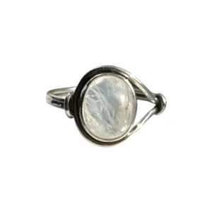 Rainbow Moonstone Solid 925 Sterling Silver Ring