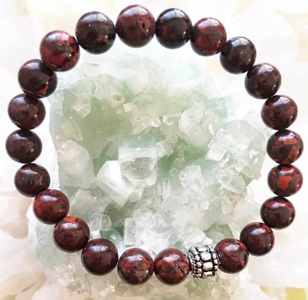Red Jasper Genuine Crystal Bracelet