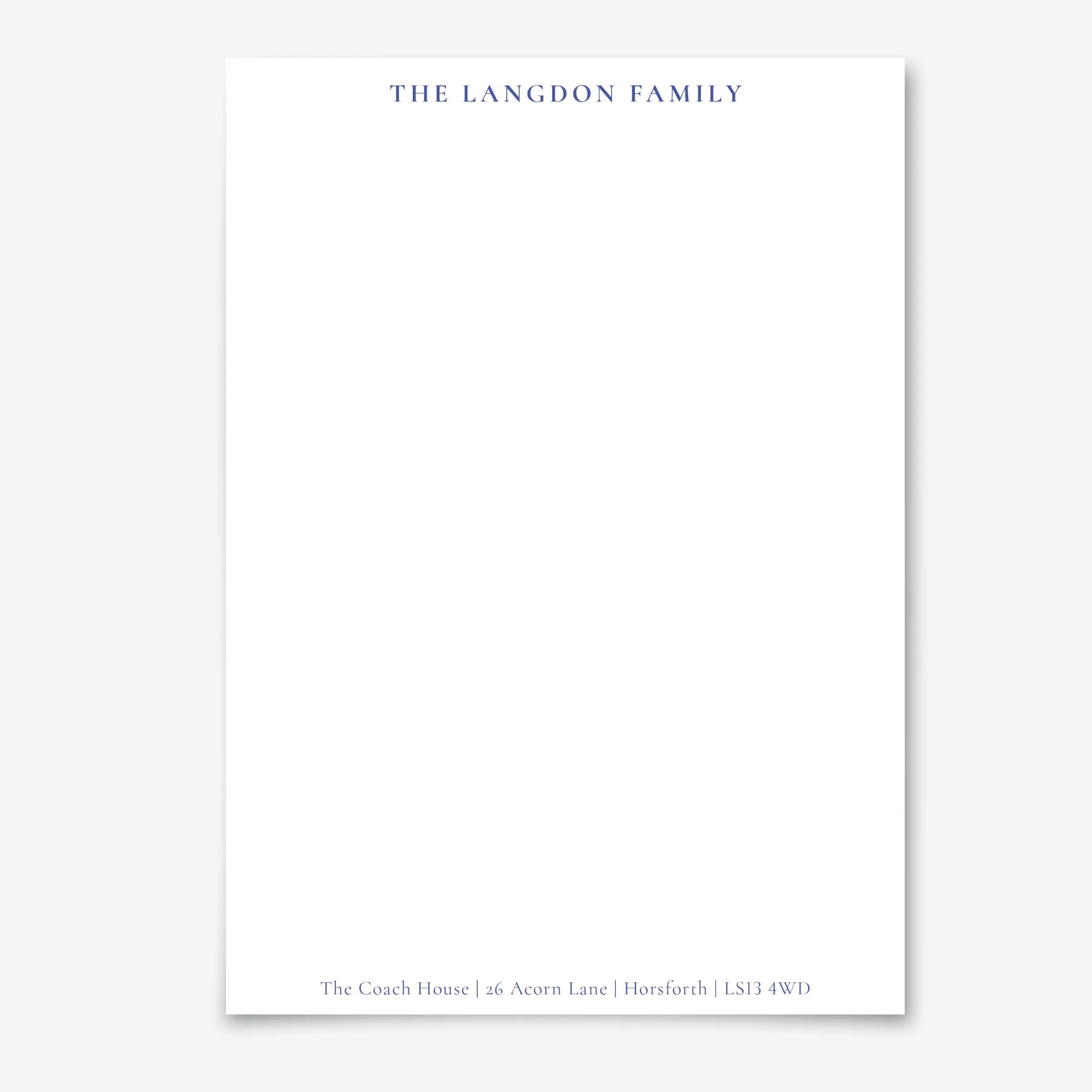 REFILL - Personalised Letter & Card Writing Stationery Gift Set - 'Oxford'