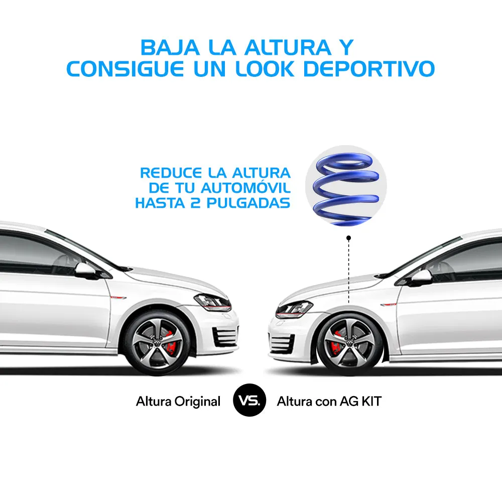Resortes Deportivos Ag Kit Volkswagen Polo/Derby Clasic Par Trasero