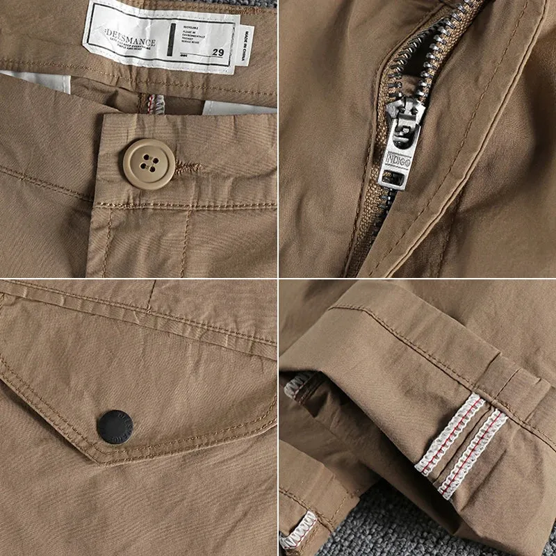 Retro Thin Woven Business Casual Pants: Fashionable, Simple, Slim Straight Trousers