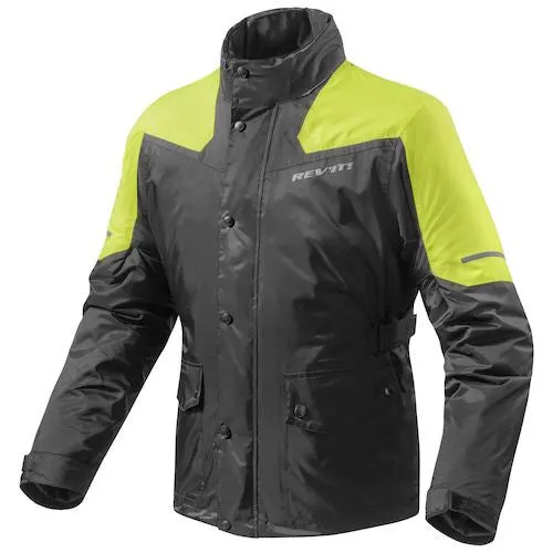 Rev'it! Nitric 2 H2O Rain Jacket - Black Neon Yellow