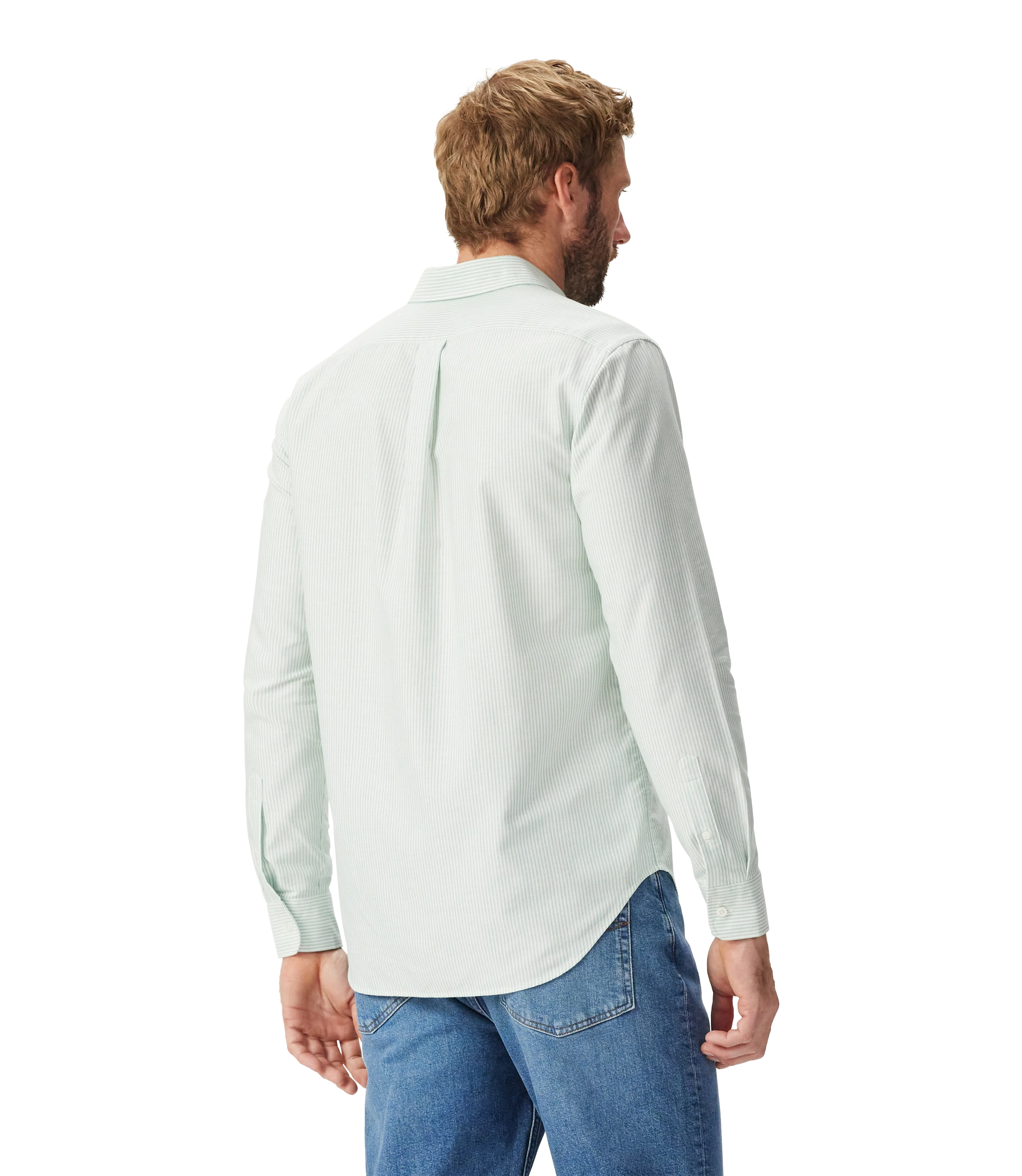 R.M. Williams Regular Oxford Shirt - Green/White