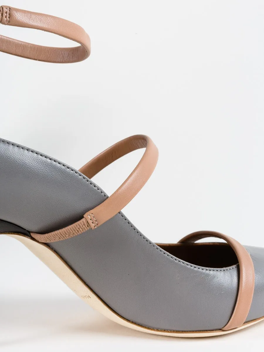 robyn heel - dark grey/nude