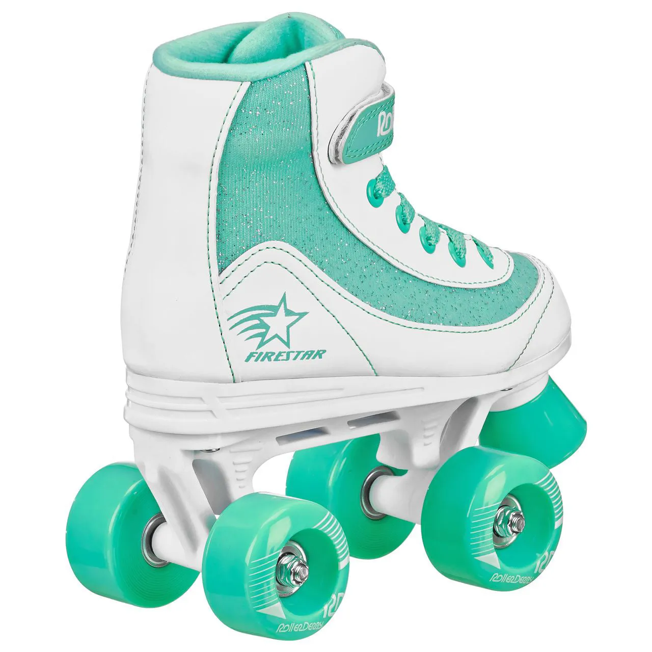 Roller Derby FireStar V2.0 White Teal Quad Skates