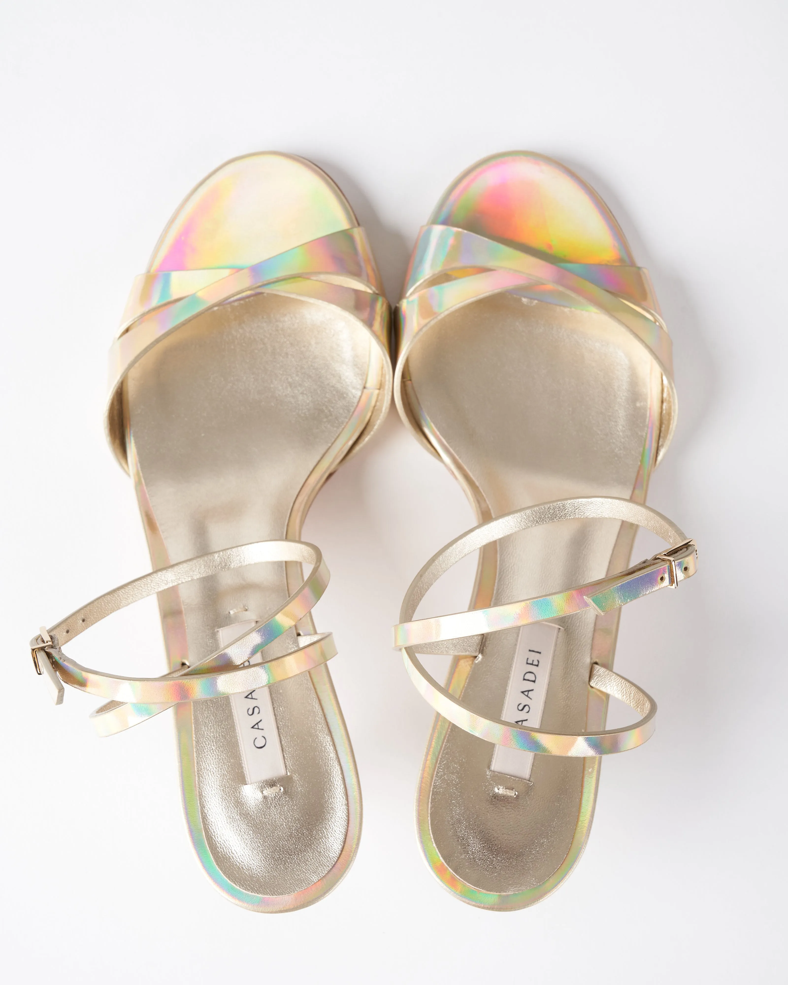 sandal heel-osiride - platino leather