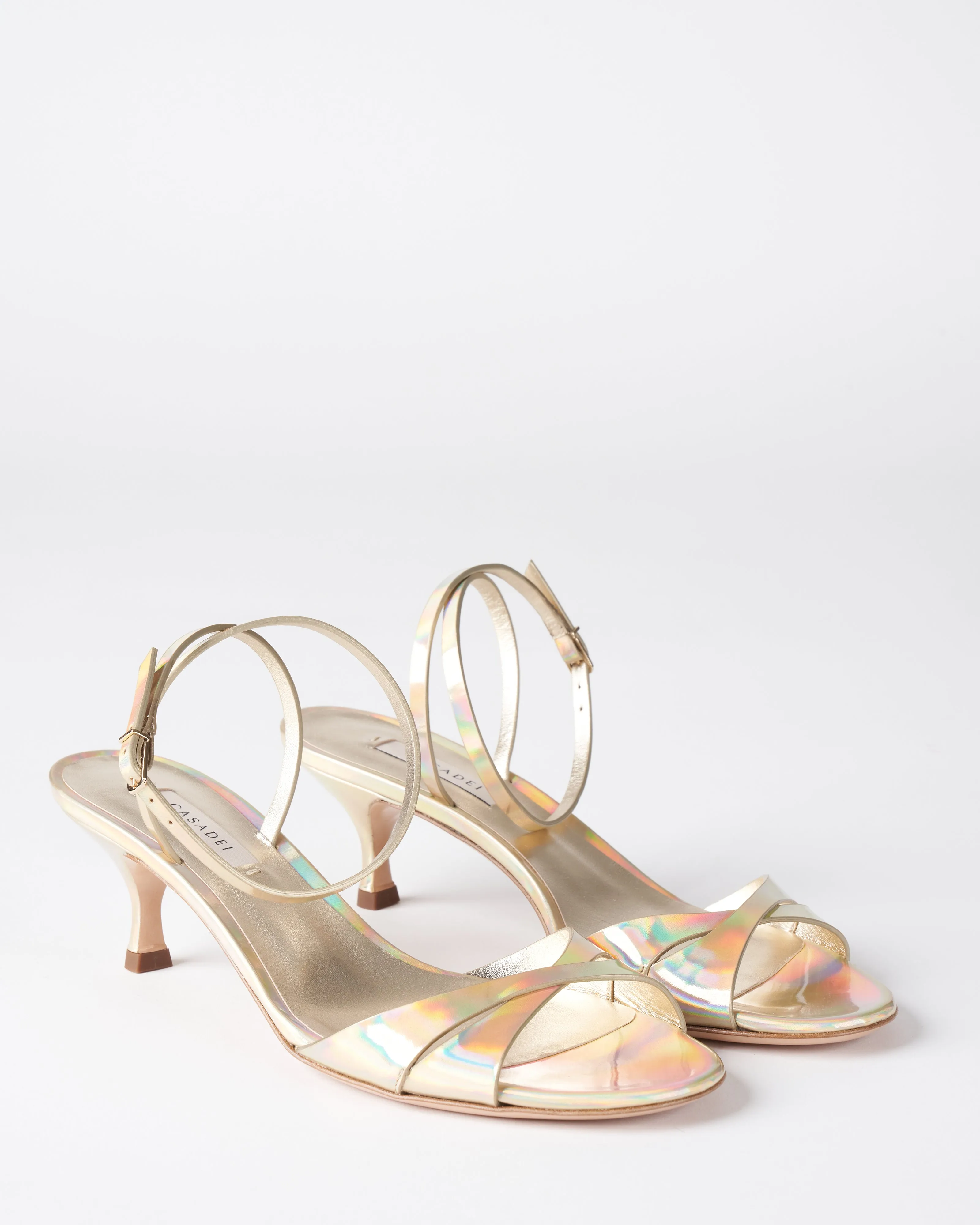sandal heel-osiride - platino leather