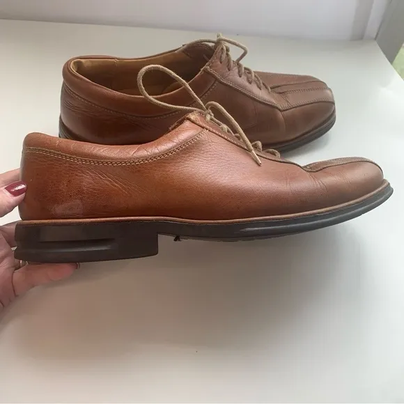 Sandro Moscoloni Men’s Light Brown Comfort Walk Leather Oxford Made In Brazil