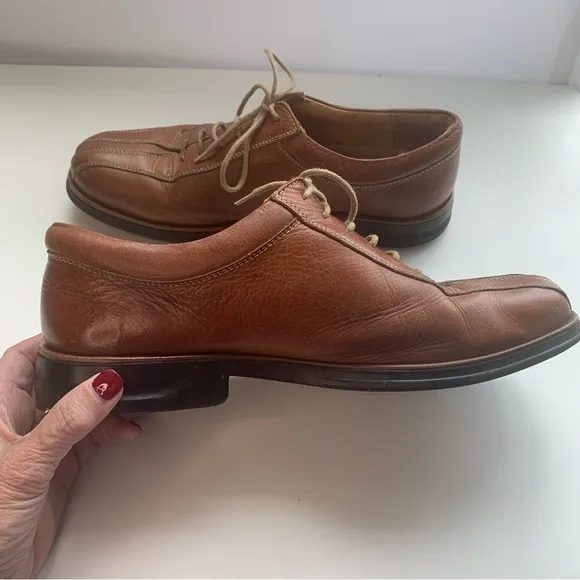 Sandro Moscoloni Men’s Light Brown Comfort Walk Leather Oxford Made In Brazil