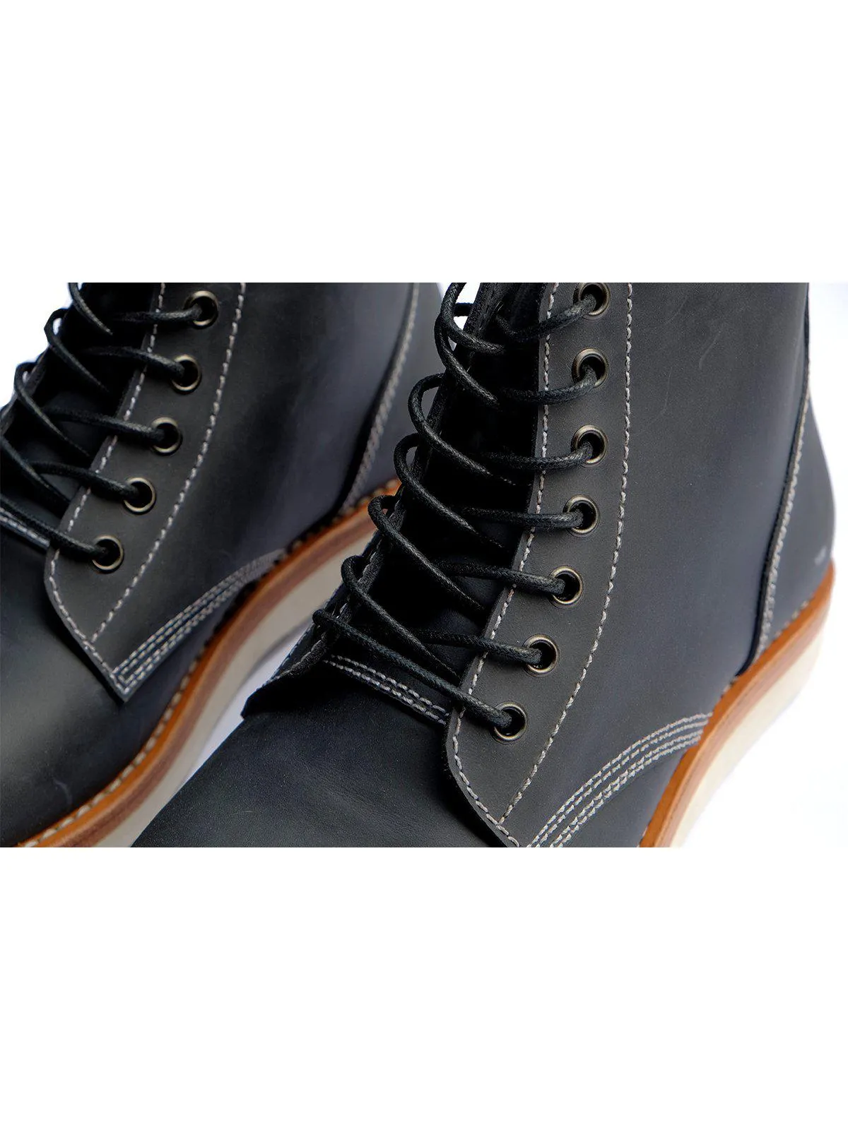 Santalum Plain Toe Service Boots Navy