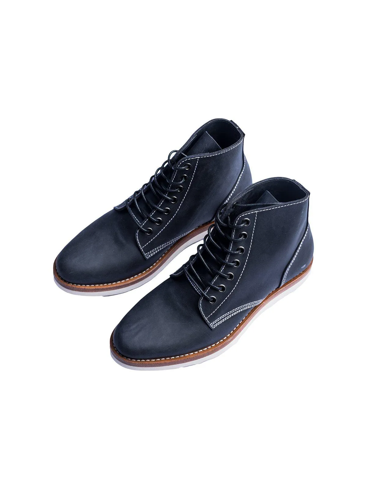 Santalum Plain Toe Service Boots Navy