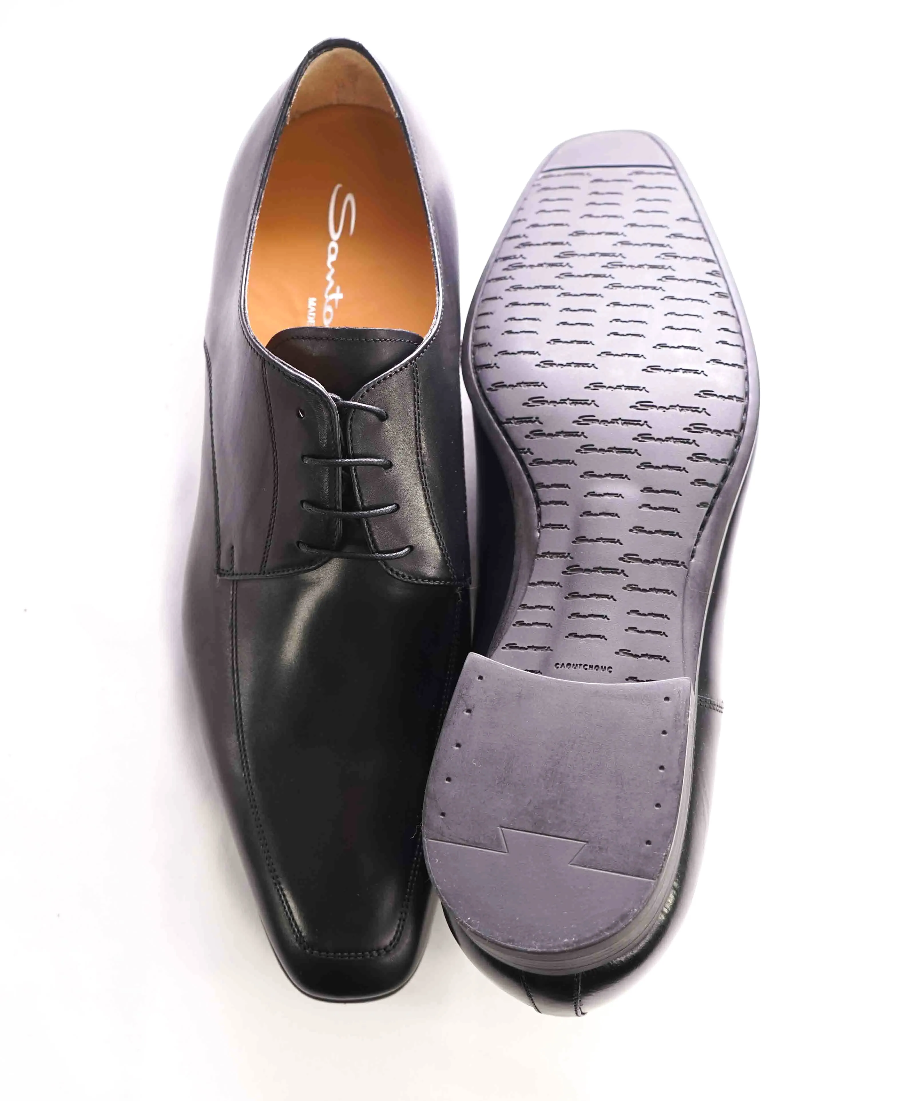 SANTONI - "PRICHARD" Black Rubber Sole Classic Oxford - 11