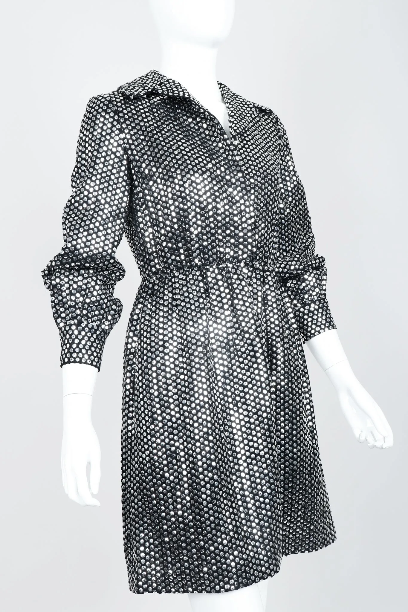 Sequin Mirror Shirtwaist Dress