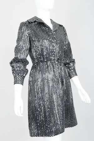 Sequin Mirror Shirtwaist Dress