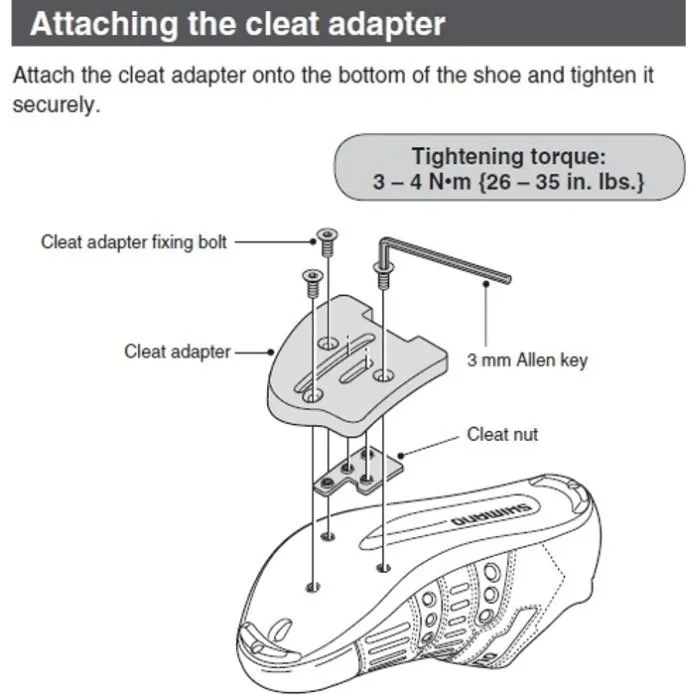 Shimano SM-SH85 SPD-SL-to SPD-R/SPD-cleat adapter