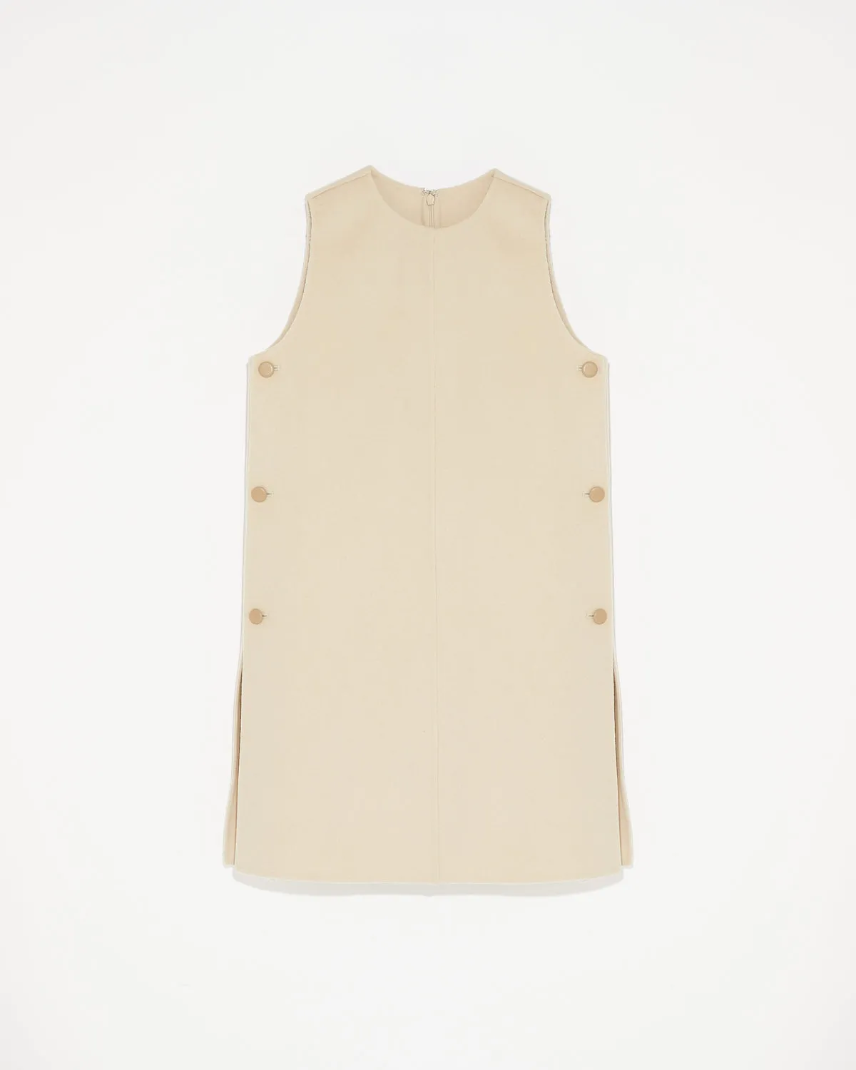 Short double-sided cashmere blend dress