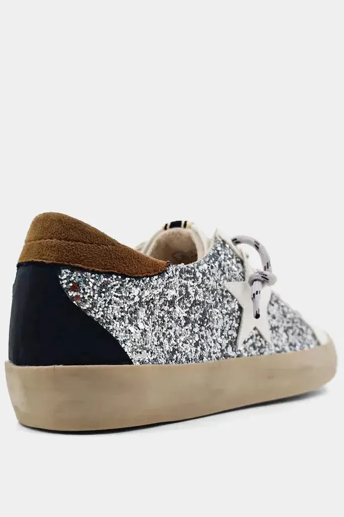 Silver Sparkle Paula Sneakers