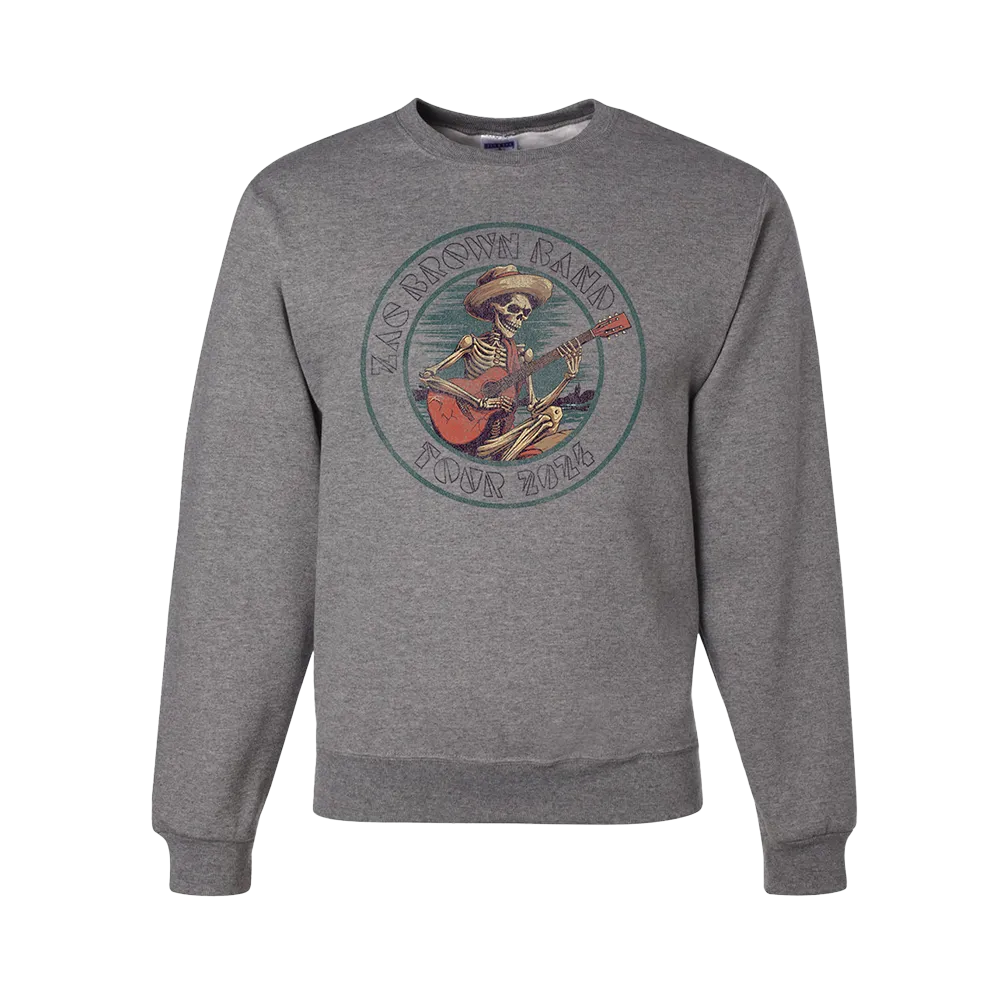Skeleton Guitar Crewneck Sweatshirt