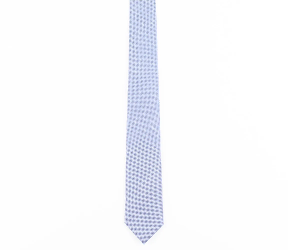 Skinny Blue Pinpoint Oxford Tie