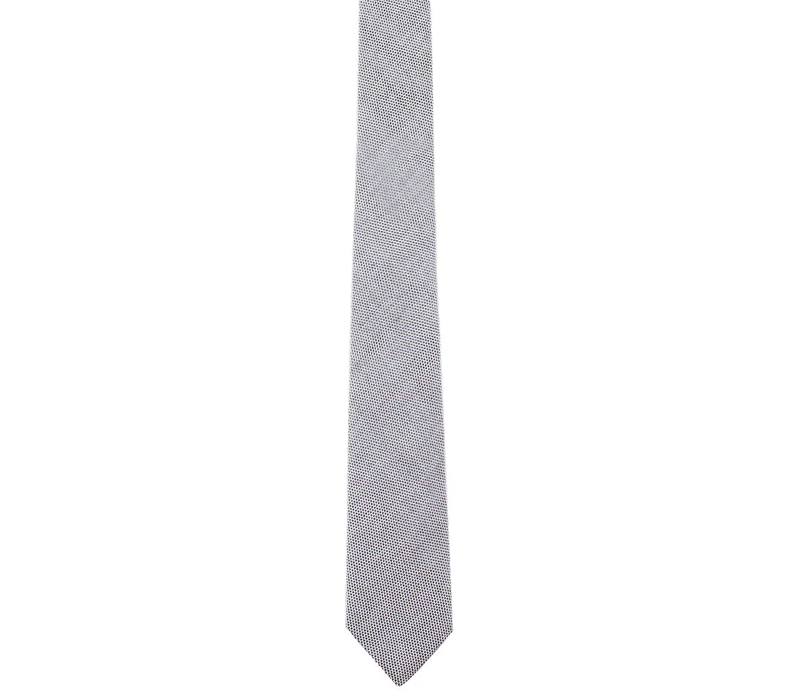 Skinny Grey Pinpoint Oxford Tie