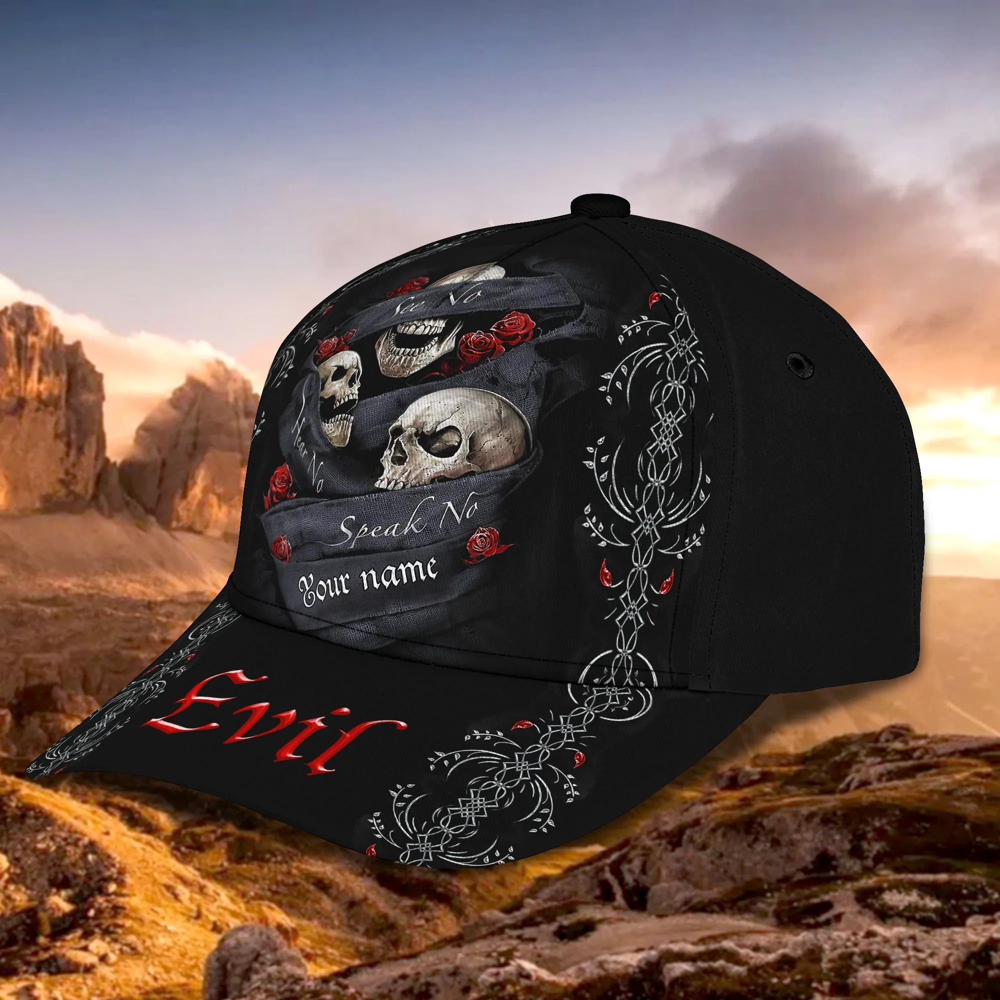 Skull 1 - Personalized Name Cap - Tra96