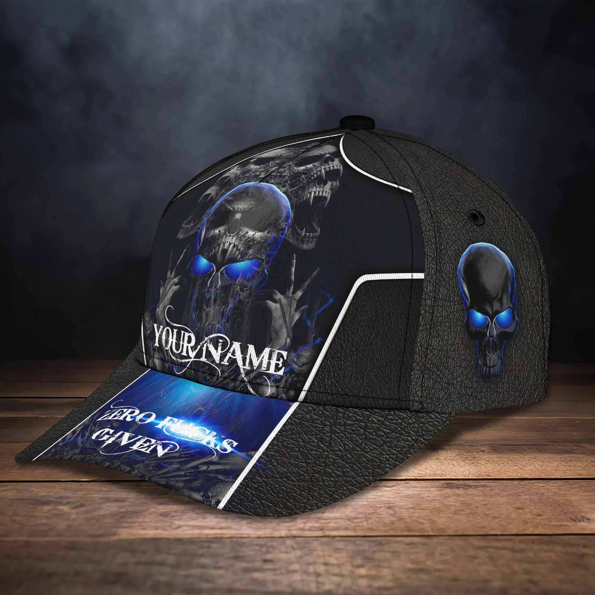 Skull Zero fucks givens - Personalized Name Cap - HN95