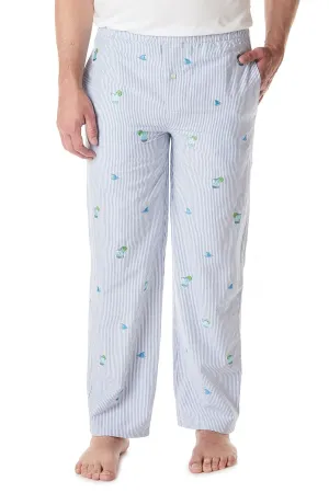 Sleeper Pant Oxford Blue Stripe with Fin & Tonic