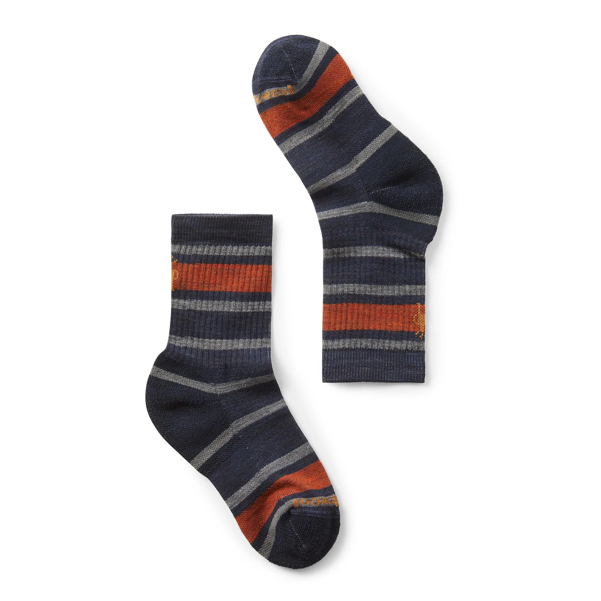 Smartwool Hike Light Cushion Striped Crew Socks - Deep Navy