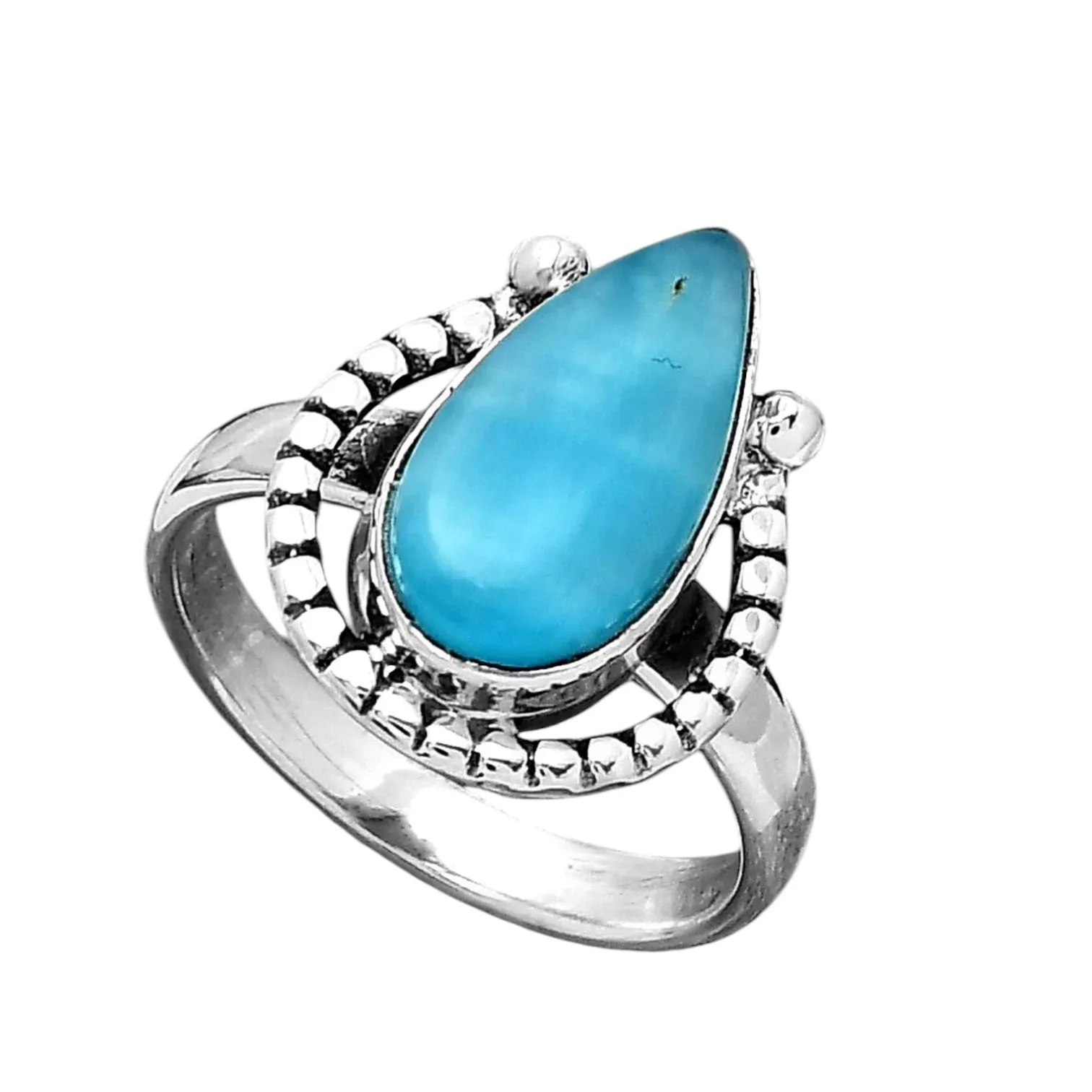 Smithsonite Solid 925 Sterling Silver Ring 7.5