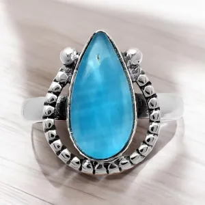 Smithsonite Solid 925 Sterling Silver Ring 7.5