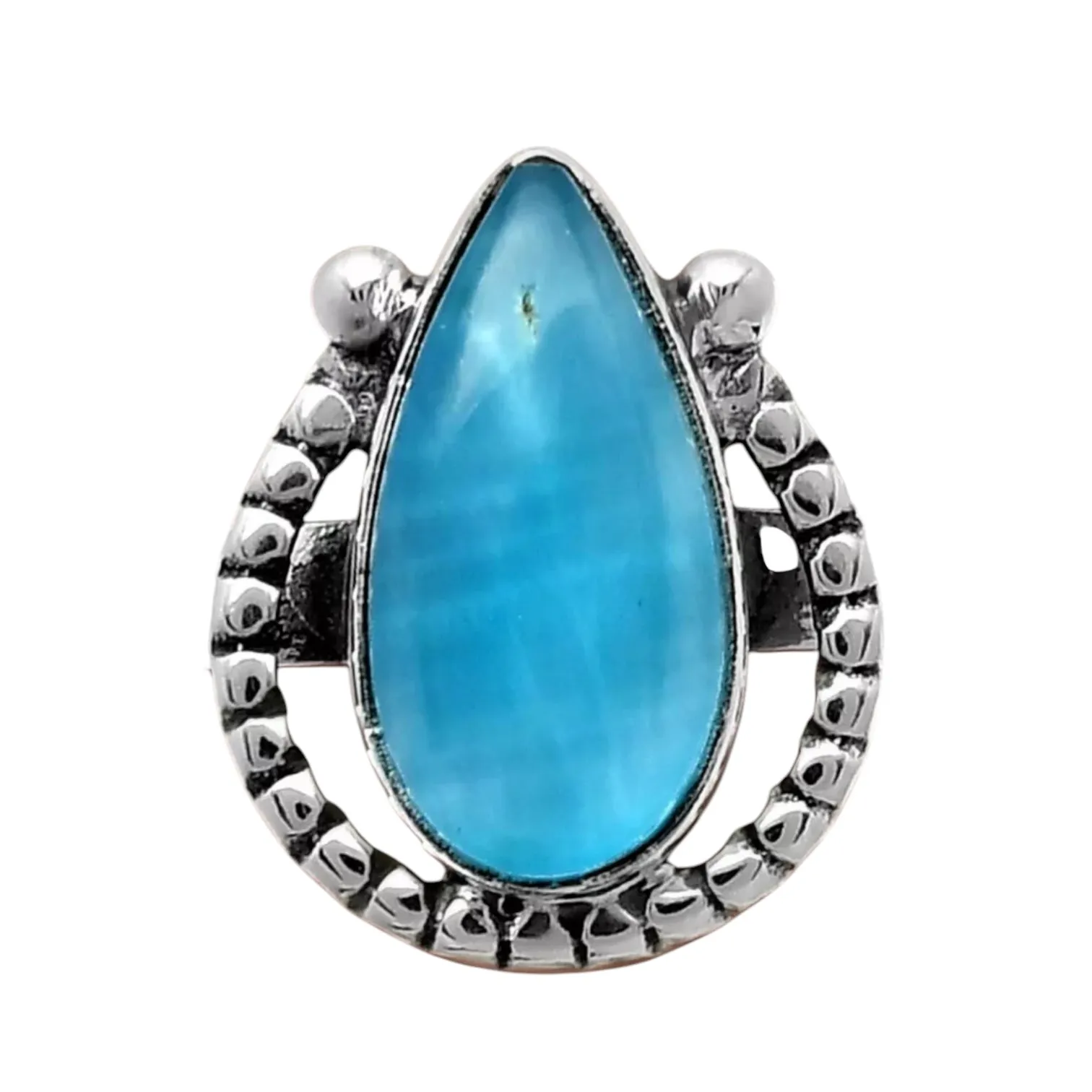 Smithsonite Solid 925 Sterling Silver Ring 7.5
