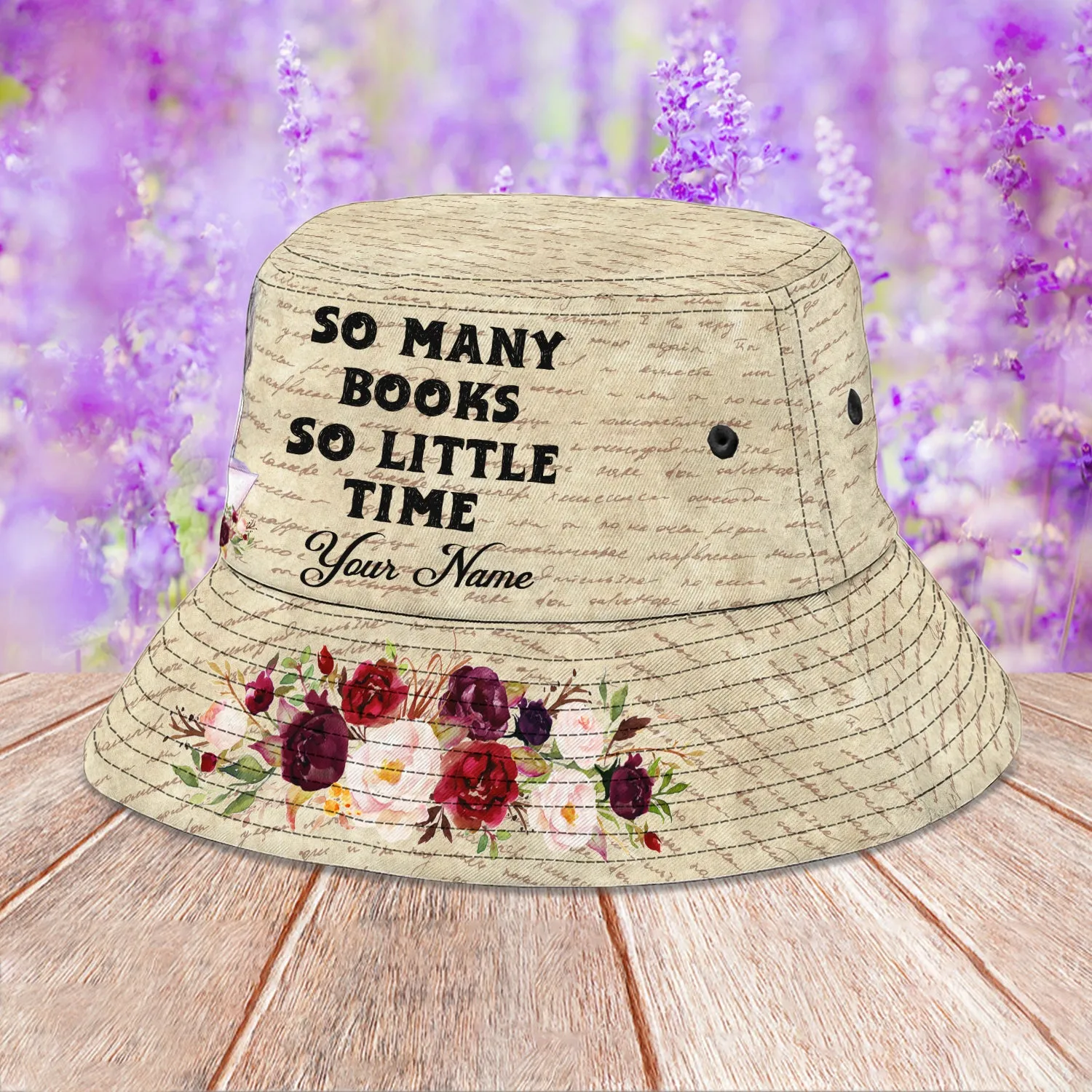 So Many Books So Little Time - Personalized Name Cap - Vtm99