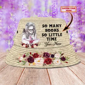 So Many Books So Little Time - Personalized Name Cap - Vtm99
