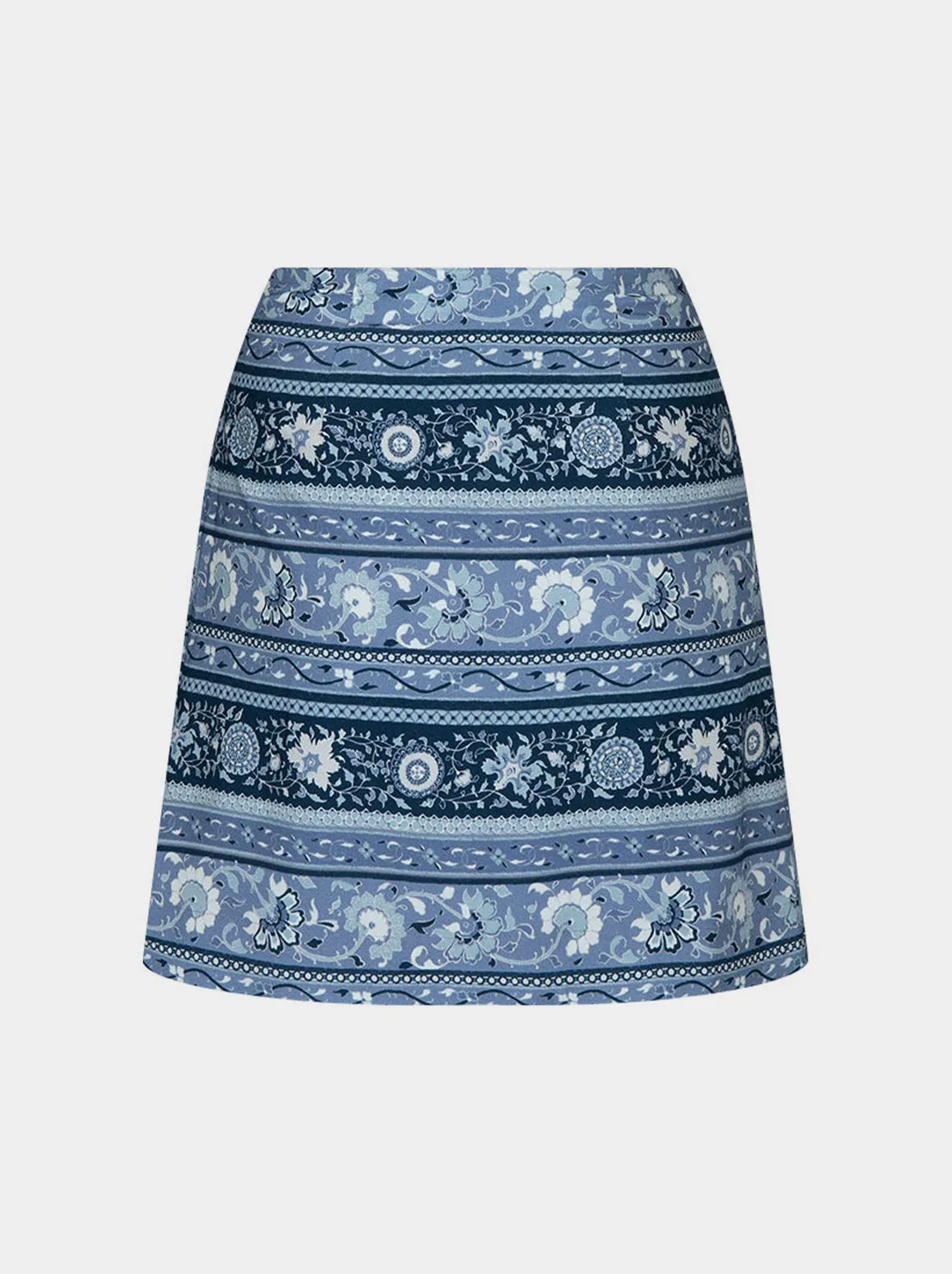 Spell - Sunshine Bandit Wrap Mini Skirt - Chambray