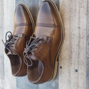 Stacy Adams  Cognac Dickson Oxford sz 4 Boys