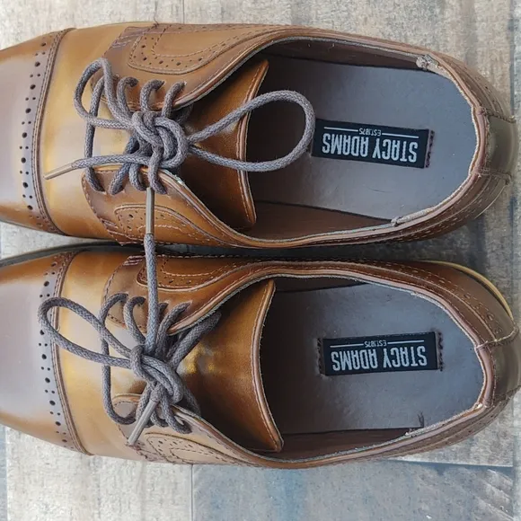 Stacy Adams  Cognac Dickson Oxford sz 4 Boys