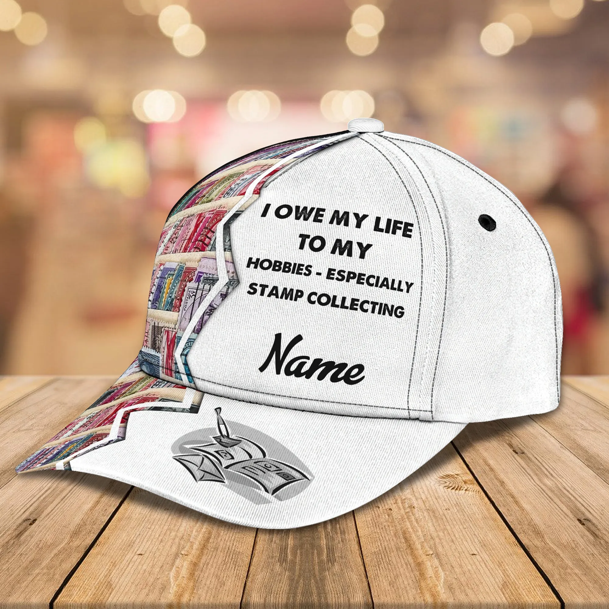 Stamp Collecting - Personalized Name Cap - Loop - H9h3-418