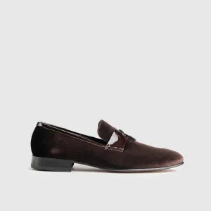 Statement Dress Loafers 1802 Brown Velvet