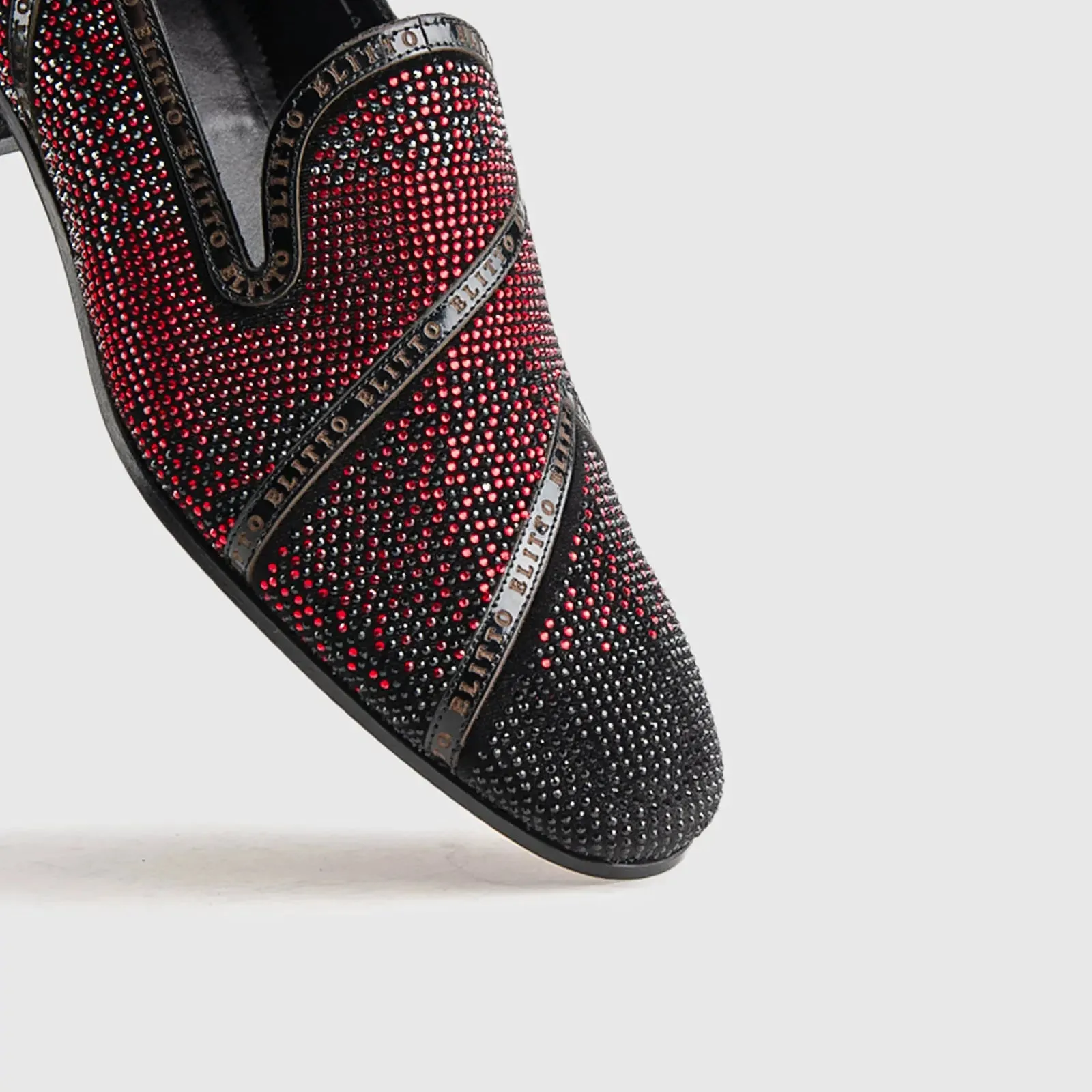 Statement Dress Loafers 3606 Black-Red Stones