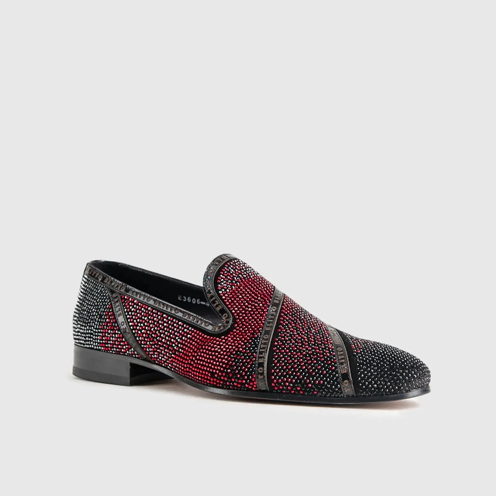 Statement Dress Loafers 3606 Black-Red Stones